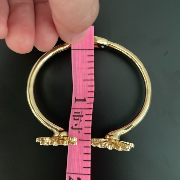 18K Gold Plated / Crystals Bangle- Women - Picture 7 of 8